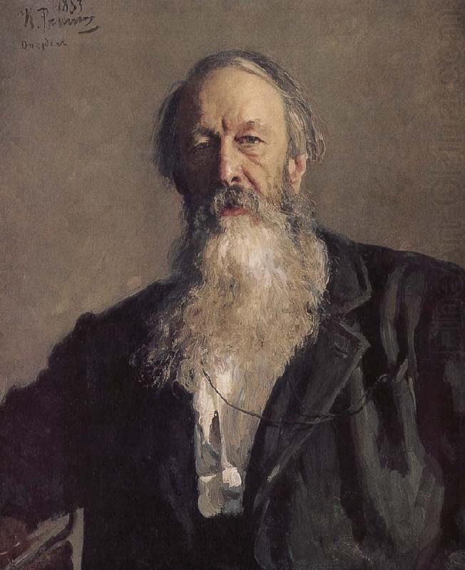 Stasov portrait, Ilia Efimovich Repin